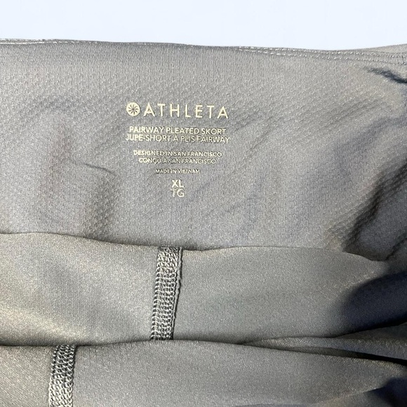 Athleta Fairway Pleated Skort Grey Blue XL Tennis Golf Skirt Athleisure - Picture 6 of 8